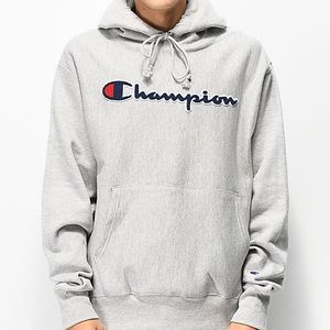 Grey champion hoodie